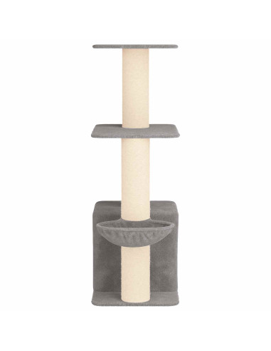 Albero per gatti con pali per graffiare in sisal Grigio Chiaro