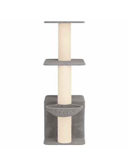Albero per gatti con pali per graffiare in sisal Grigio Chiaro