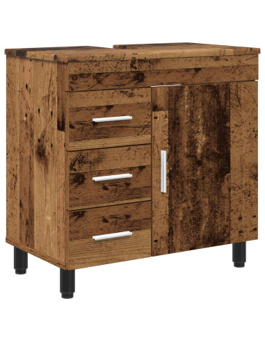 Mobiletto da bagno Legno antico 60 x 35 x 60 cm
