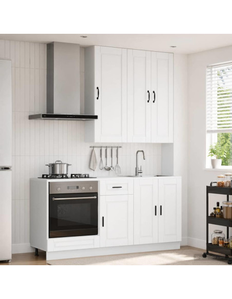 Unità Cucina PORTO 5 pcs Bianco Legno ingegnerizzato