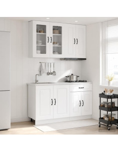 Unità Cucina KALMAR 4 pcs Bianco Legno ingegnerizzato