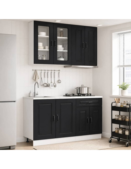 Unità Cucina KALMAR 4 pcs Nero Legno ingegnerizzato