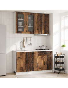 Unità Cucina KALMAR 4 pcs Legno antico Legno ingegnerizzato