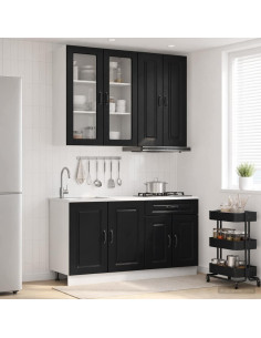 Unità Cucina KALMAR 4 pcs Nero Legno ingegnerizzato