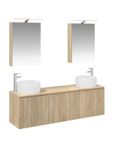 Set di Armadi da Bagno 5 pcs Rovere Sonoma Legno ingegnerizzato