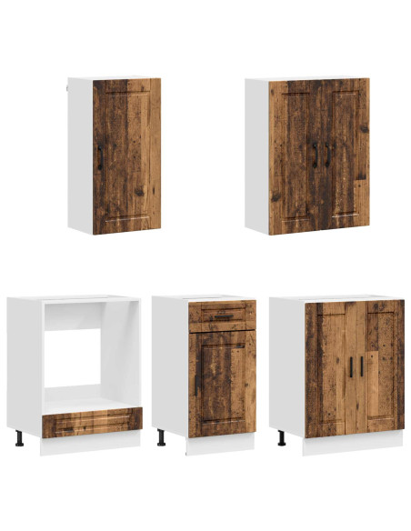 Unità Cucina PORTO 5 pcs Legno antico Legno ingegnerizzato