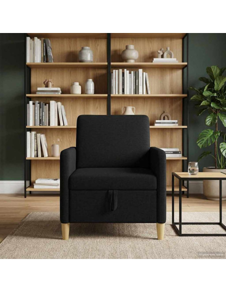 Divano con Storage Nero 72 x 78 x 87 cm Poliestere