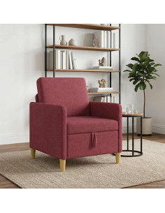 Divano con Storage Rosso Vino 72 x 78 x 87 cm Poliestere