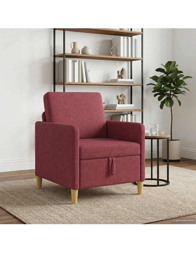 Divano con Storage Rosso Vino 72 x 78 x 87 cm Poliestere
