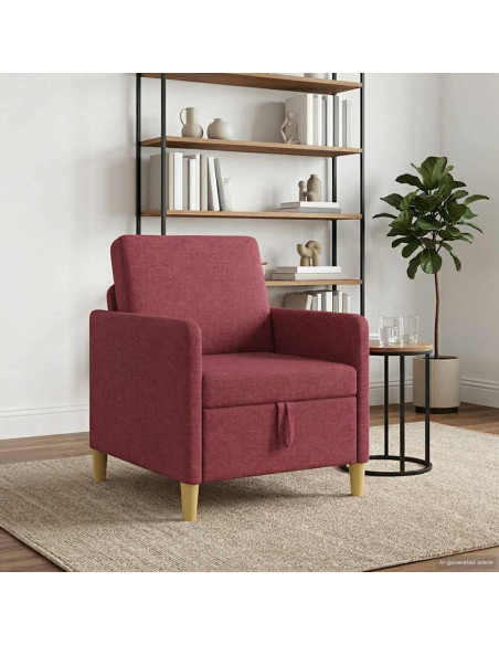 Divano con Storage Rosso Vino 72 x 78 x 87 cm Poliestere