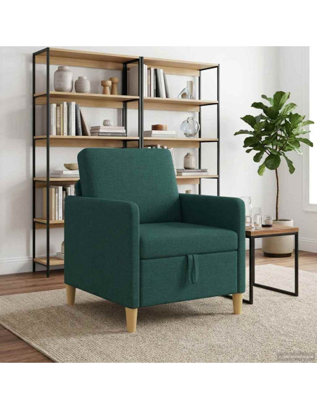 Divano con Storage Verde Scuro 72 x 78 x 87 cm Poliestere