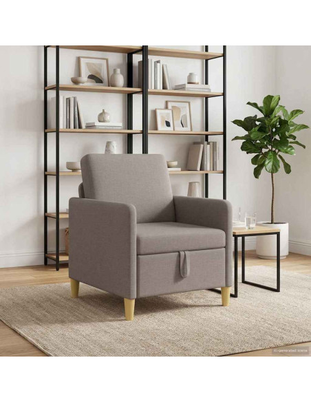 Divano con Storage Tortora 72 x 78 x 87 cm Poliestere