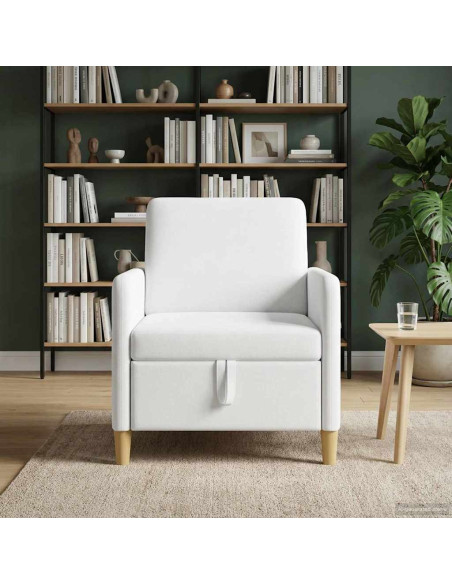 Divano con Storage Bianco 72 x 78 x 87 cm Poliestere