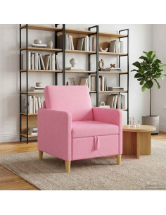 Divano con Storage Rosa 72 x 78 x 87 cm Poliestere