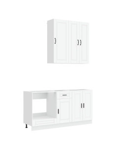 Unità Cucina PORTO 5 pcs Bianco Legno ingegnerizzato 2