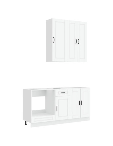Unità Cucina PORTO 5 pcs Bianco Legno ingegnerizzato