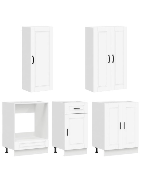 Unità Cucina PORTO 5 pcs Bianco Legno ingegnerizzato