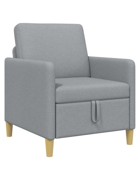 Divano con Storage Grigio Chiaro 72 x 78 x 87 cm Poliestere