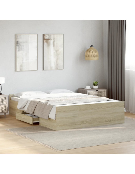 Giroletto Cassetti Rovere Sonoma 120x190 cm Legno Multistrato