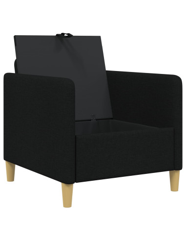 Divano con Storage Nero 72 x 78 x 87 cm Poliestere