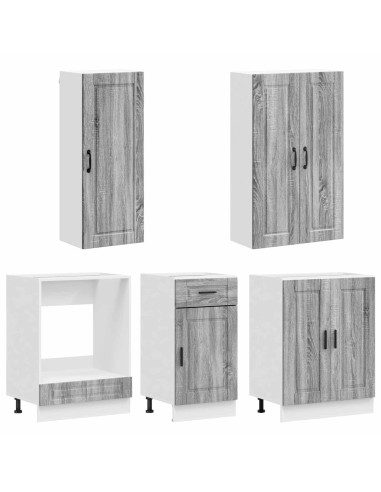 Unità Cucina PORTO 5 pcs Sonoma grigio Legno ingegnerizzato
