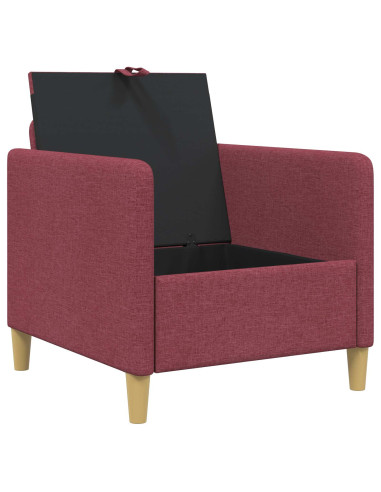Divano con Storage Rosso Vino 72 x 78 x 87 cm Poliestere