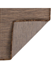 Tappeto da Esterni a Tessitura Piatta 80x250 cm Marrone