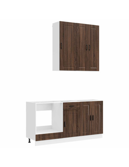 Unità Cucina PORTO 5 pcs Rovere Marrone Legno ingegnerizzato