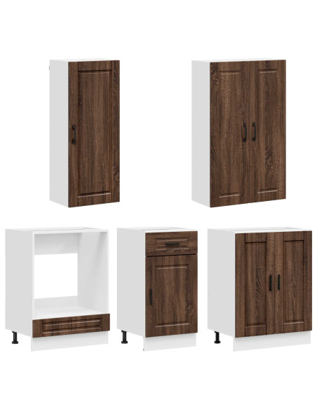 Unità Cucina PORTO 5 pcs Rovere Marrone Legno ingegnerizzato
