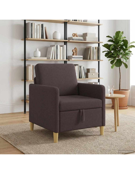 Divano con Storage Marrone Scuro 72 x 78 x 87 cm Poliestere