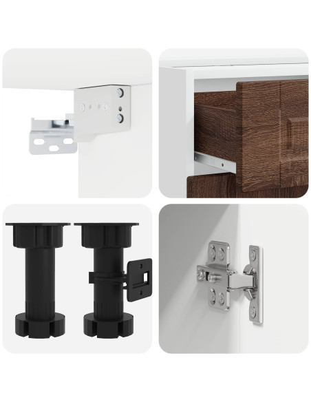 Unità Cucina PORTO 5 pcs Rovere Marrone Legno ingegnerizzato