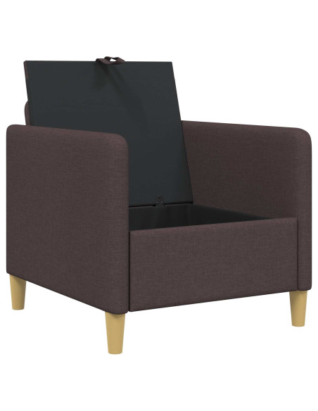 Divano con Storage Marrone Scuro 72 x 78 x 87 cm Poliestere