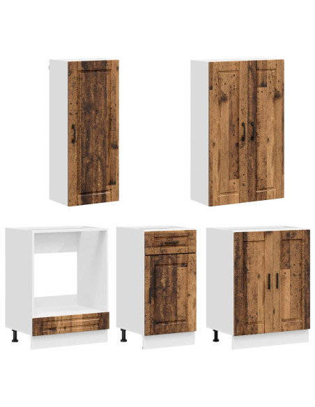 Unità Cucina PORTO 5 pcs Legno antico Legno ingegnerizzato