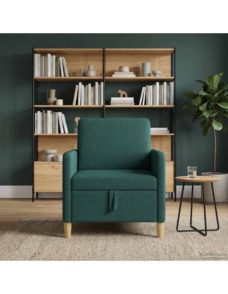 Divano con Storage Verde Scuro 72 x 78 x 87 cm Poliestere