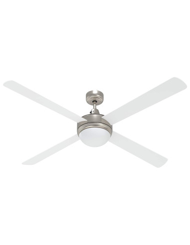 Ventilatore da soffitto con luce e telecomando Ø 130 cm Bianco