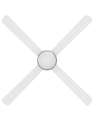 Ventilatore da soffitto con luce e telecomando Ø 130 cm Bianco