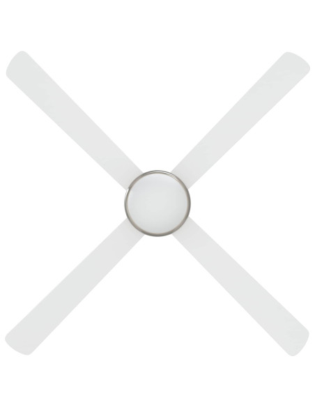 Ventilatore da soffitto con luce e telecomando Ø 130 cm Bianco