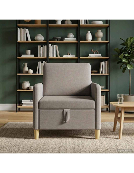 Divano con Storage Tortora 72 x 78 x 87 cm Poliestere