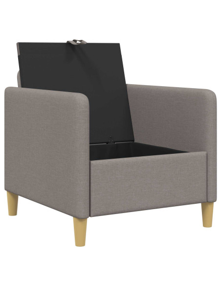 Divano con Storage Tortora 72 x 78 x 87 cm Poliestere