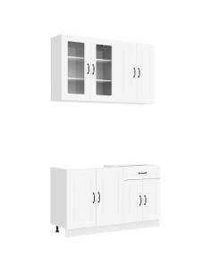 Unità Cucina KALMAR 4 pcs Bianco Legno ingegnerizzato 2