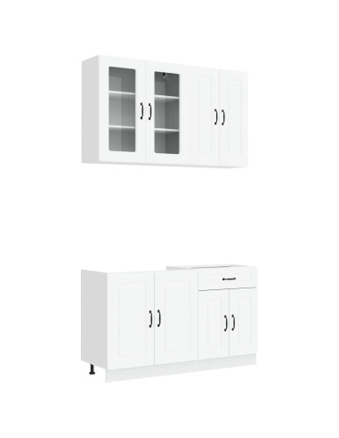 Unità Cucina KALMAR 4 pcs Bianco Legno ingegnerizzato