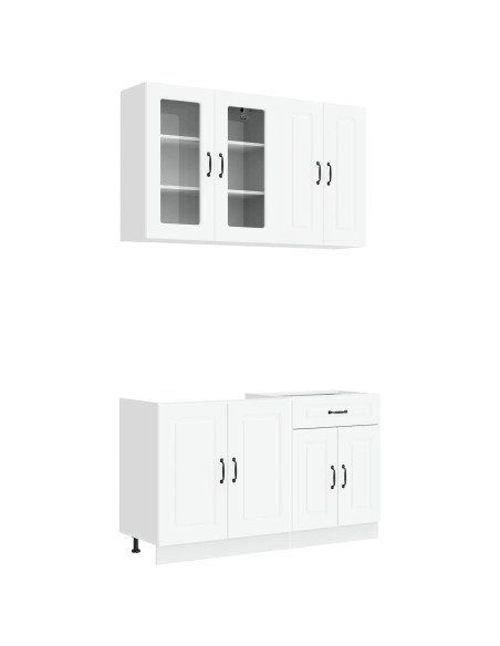 Unità Cucina KALMAR 4 pcs Bianco Legno ingegnerizzato