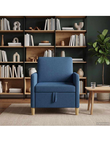 Divano con Storage Blu 72 x 78 x 87 cm Poliestere