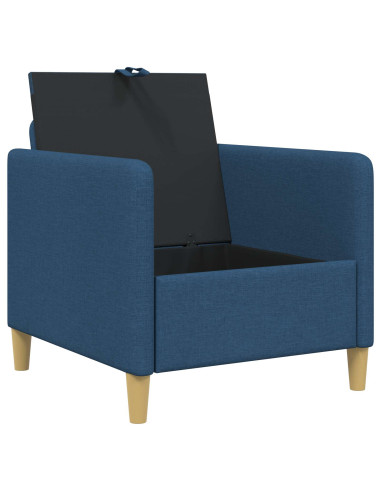 Divano con Storage Blu 72 x 78 x 87 cm Poliestere