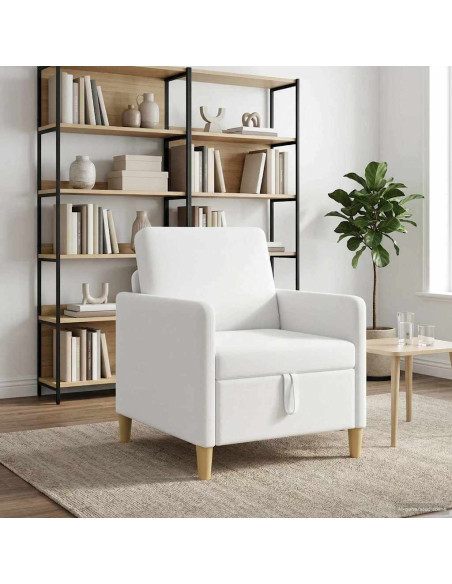 Divano con Storage Bianco 72 x 78 x 87 cm Poliestere