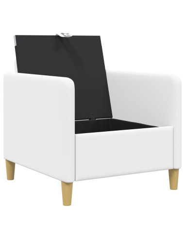 Divano con Storage Bianco 72 x 78 x 87 cm Poliestere