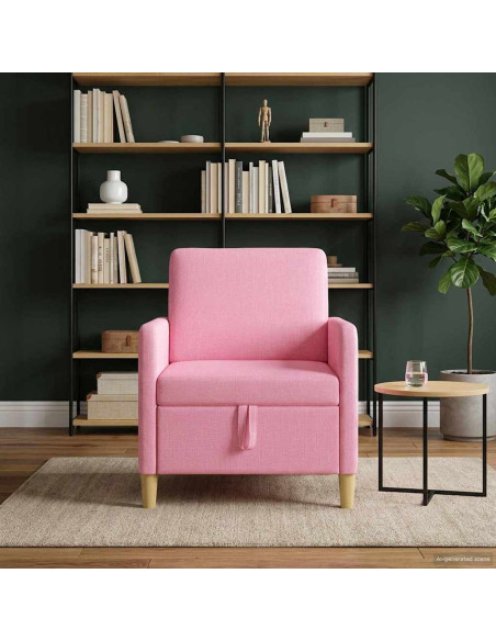 Divano con Storage Rosa 72 x 78 x 87 cm Poliestere