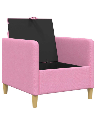 Divano con Storage Rosa 72 x 78 x 87 cm Poliestere