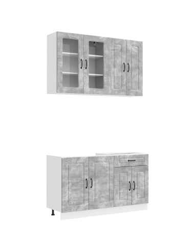 Unità Cucina KALMAR 4 pcs Grigio Cemento Legno ingegnerizzato