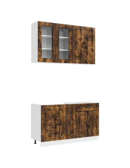 Unità Cucina KALMAR 4 pcs Rovere Fumo Legno ingegnerizzato